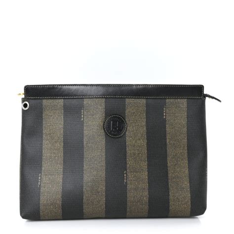 Fendi Pequin Spalmati Cosmetic Bag Tobacco 